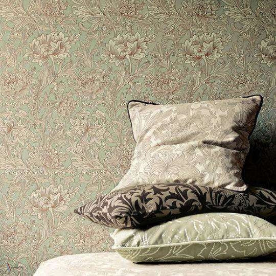 Chrysanthemum Toile wallpaper van Morris & Co