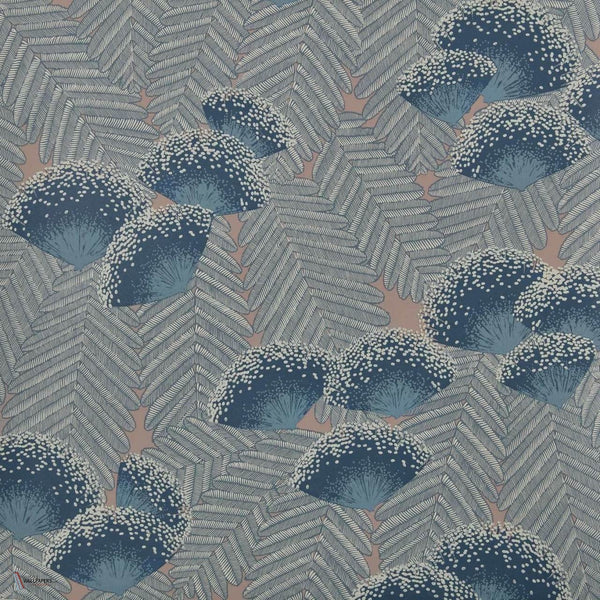 Clarice behang in Soft Blue van 1838 wallcoverings
