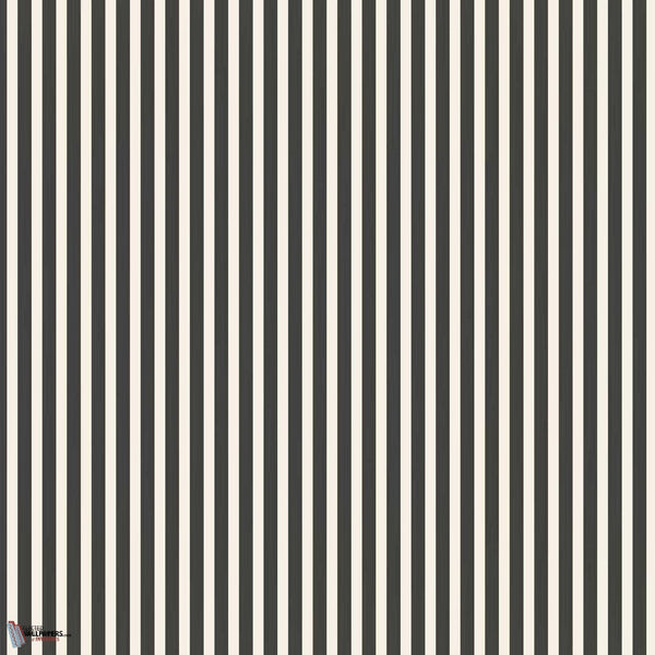 Closet Stripe behang in Off Black van Farrow & Ball