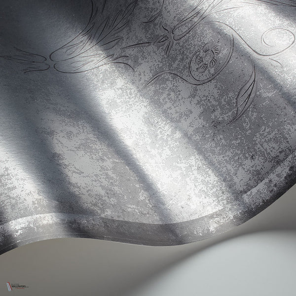 Albery behang in Graphite on Foil van Cole & Son