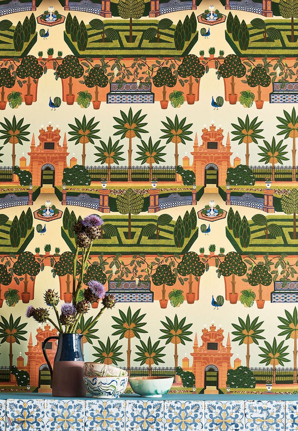 Alcazar Gardens behang Cole & Son — interieur