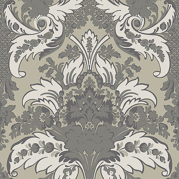 Aldwych behang in Glitter Silver on Metallic Gilver van Cole & Son
