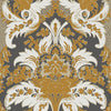 Aldwych behang in Parchment & Glitter Gold on Charcoal van Cole & Son