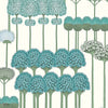 Allium behang in Teal & Jade on Chalk van Cole & Son