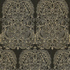 Alpana behang in Metallic Gold on Black van Cole & Son
