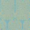 Alpana behang in Metallic Gold on Petrol van Cole & Son