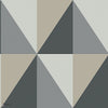 Apex Grand Tapete in Grey, Charcoal & Metallic Gilver von Cole & Son