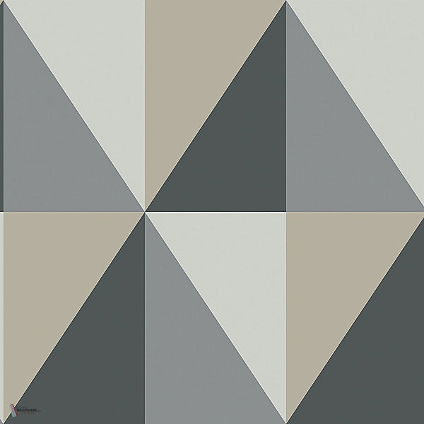 Apex Grand Tapete in Grey, Charcoal & Metallic Gilver von Cole & Son