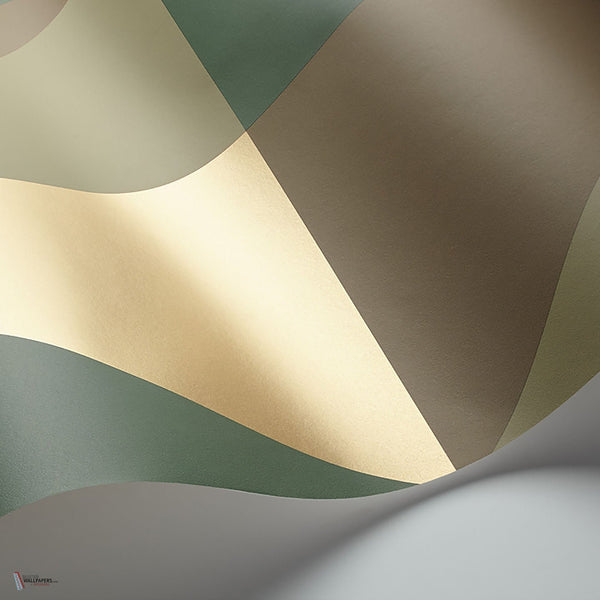 Apex Grand Tapete in Olive, Forest Green & Metallic Gold von Cole & Son