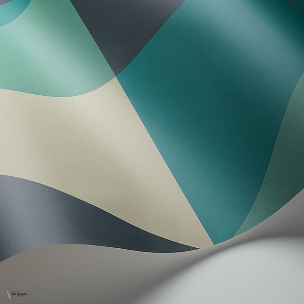 Apex Grand Tapete in Viridian, Petrol & Ink von Cole & Son
