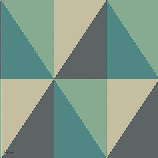 Apex Grand Tapete in Viridian, Petrol & Ink von Cole & Son
