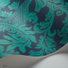 Balabina behang in Teal on Midnight van Cole & Son