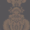 Baudelaire behang in Metallic Bronze on Charcoal van Cole & Son