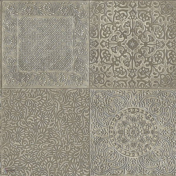 Bazaar behang in Metallic Gilver van Cole & Son