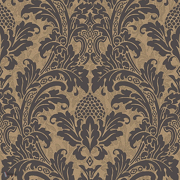 Blake behang in Black on Metallic Gold van Cole & Son