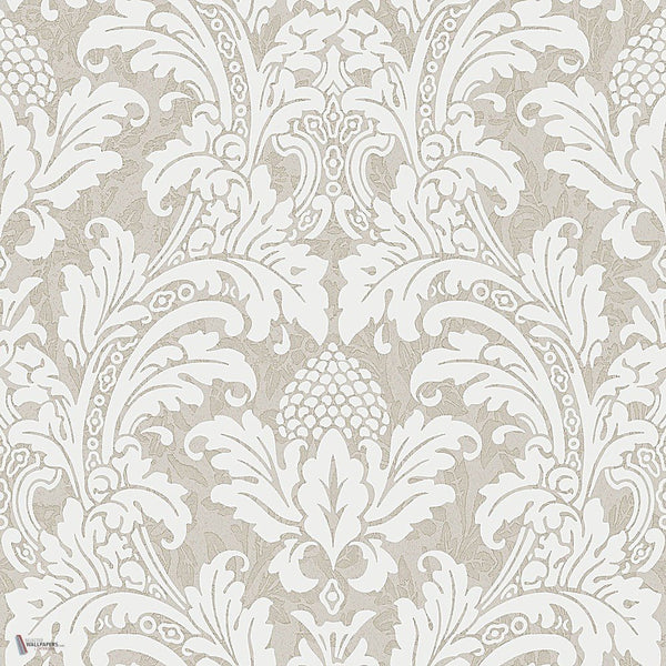 Blake behang in Chalk on Metallic Silver van Cole & Son