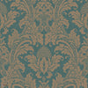 Blake behang in Metallic Gold on Teal van Cole & Son