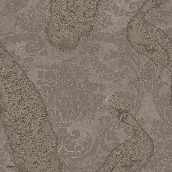 Byron behang in Metallic Gilver van Cole & Son