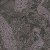 Byron behang in Metallic Lilac Grey & Mink on Charcoal van Cole & Son