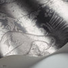 Byron behang in Metallic Silver on Charcoal Foil van Cole & Son
