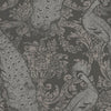 Byron behang in Metallic Silver on Charcoal Foil van Cole & Son