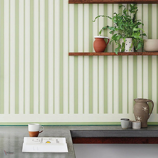 Cambridge Stripe behang van Cole & Son — interieur