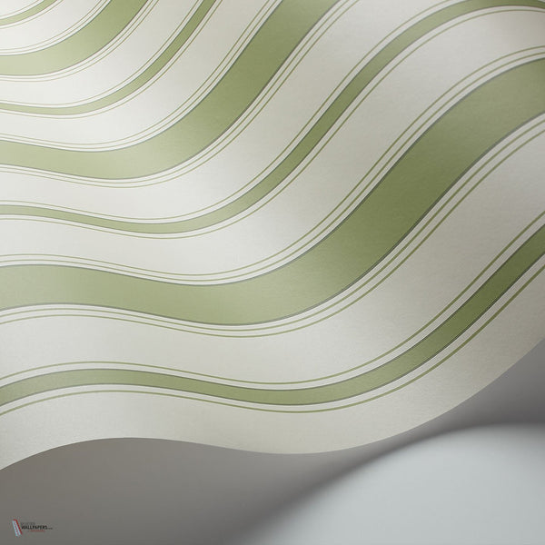 Cambridge Stripe behang in Olive Green van Cole & Son