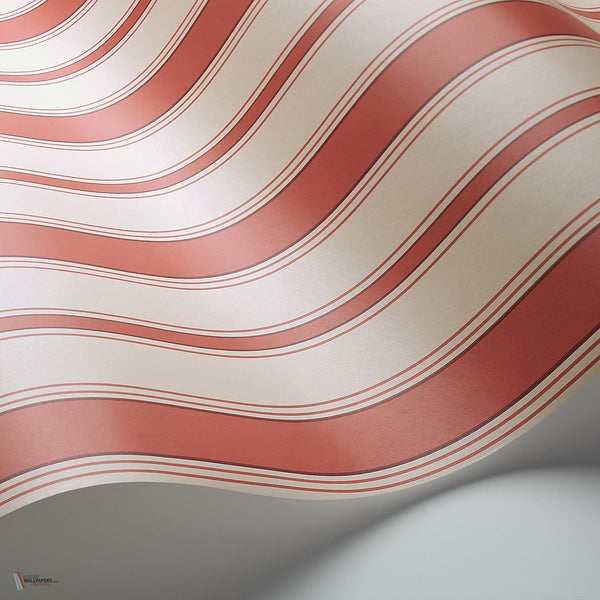Cambridge Stripe behang in Red van Cole & Son