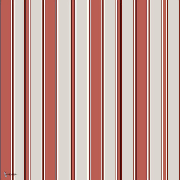 Cambridge Stripe behang in Red van Cole & Son