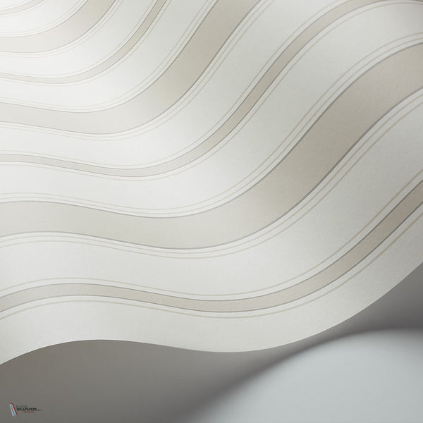 Cambridge Stripe behang in Stone & White van Cole & Son