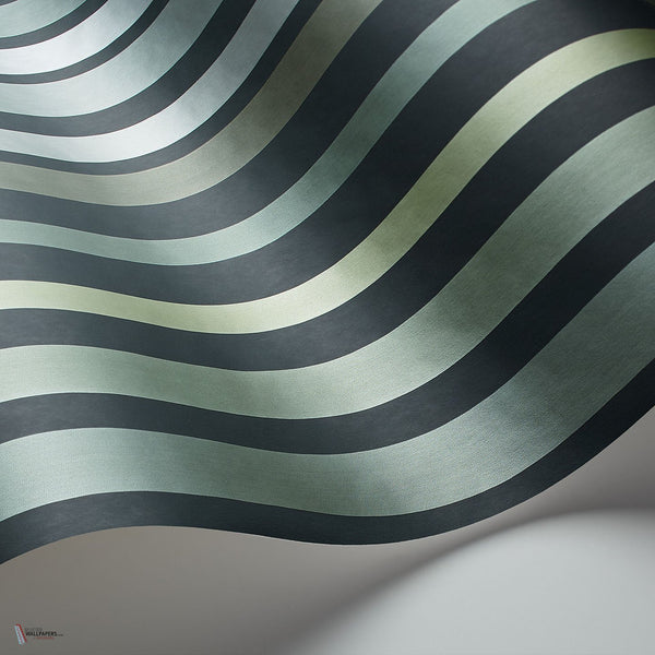 Carousel Stripe behang in Frosty Green van Cole & Son