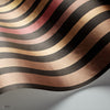 Carousel Stripe behang in Ginger on Soot van Cole & Son