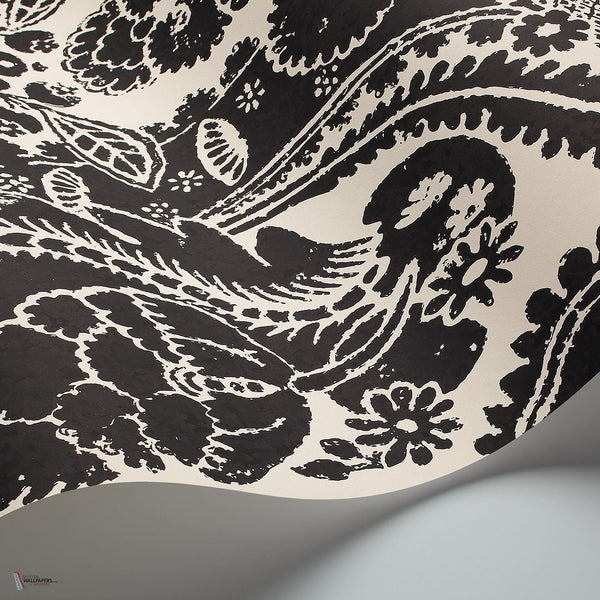 Chatterton Tapete in Black on White von Cole & Son