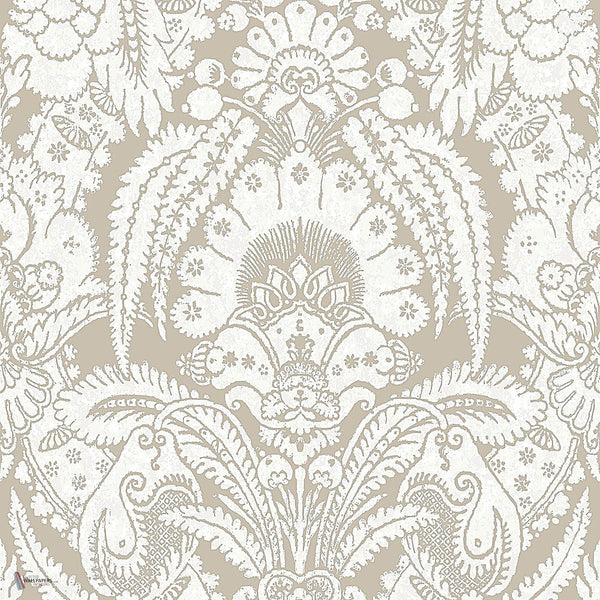 Chatterton Tapete in Chalk on Taupe von Cole & Son