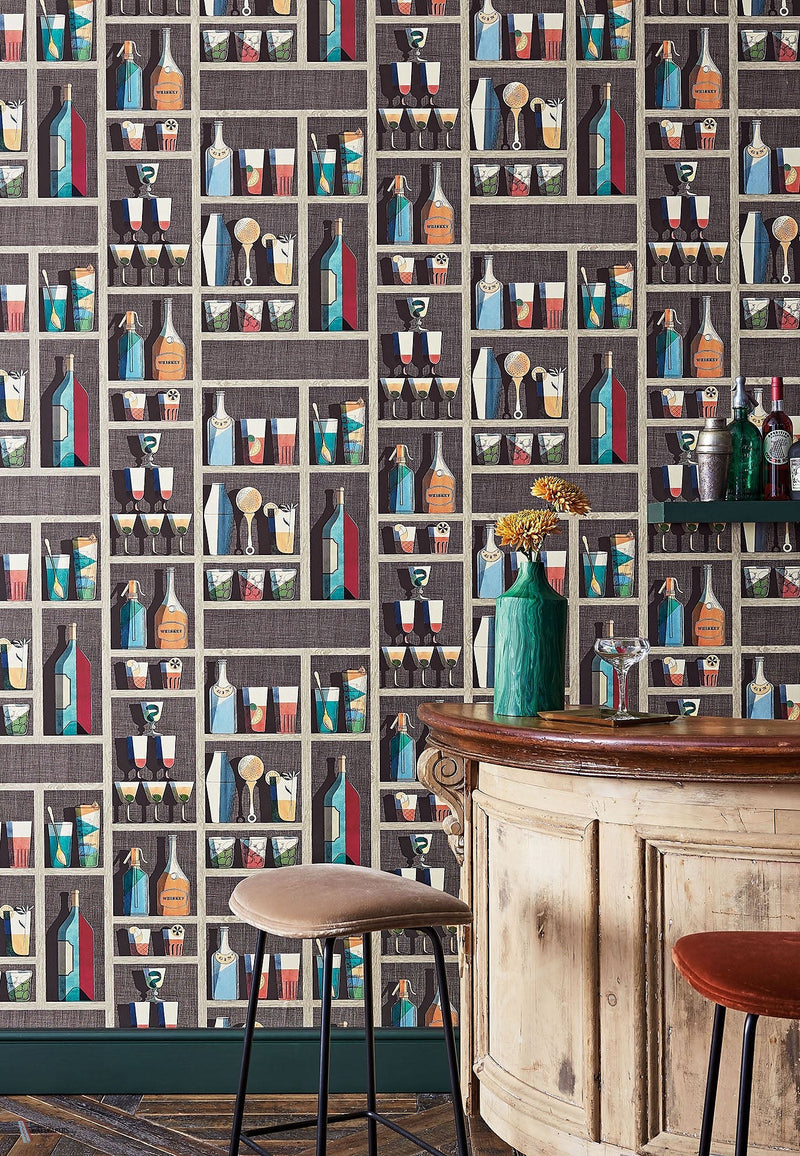 Cocktails behang Cole & Son — interieur