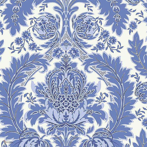 Coleridge behang in Blue on White van Cole & Son