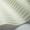 College Stripe behang in Soft Olive & Metallic Gilver van Cole & Son