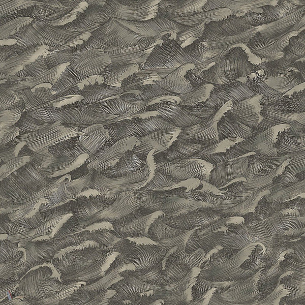 Columbus behang in Metallic Gilver & Soot van Cole & Son
