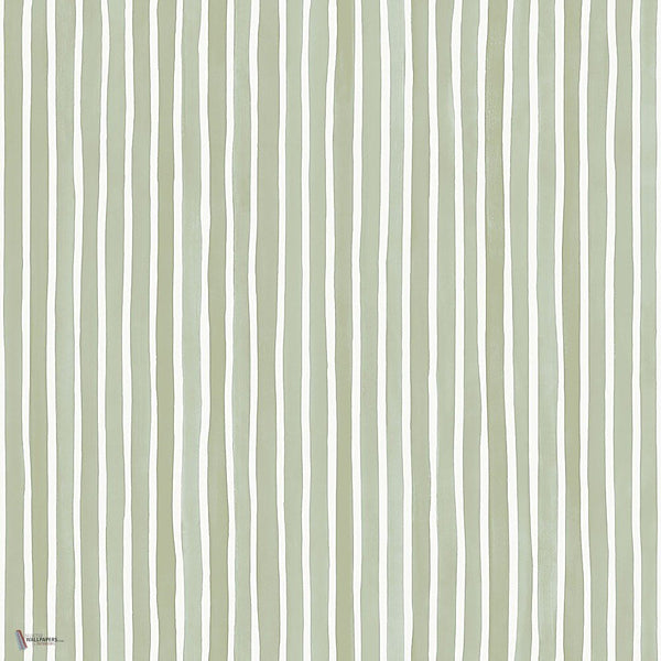 Croquet Stripe behang in Soft Olive van Cole & Son