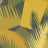 Deco Palm behang in Chartreuse on Charcoal van Cole & Son