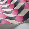 Delano behang in Magenta, White & Charcoal van Cole & Son