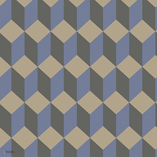 Delano behang in Metallic Gilver, Hyacinth & Charcoal van Cole & Son