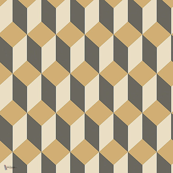 Delano behang in Metallic Gold, Cream and Charcoal van Cole & Son