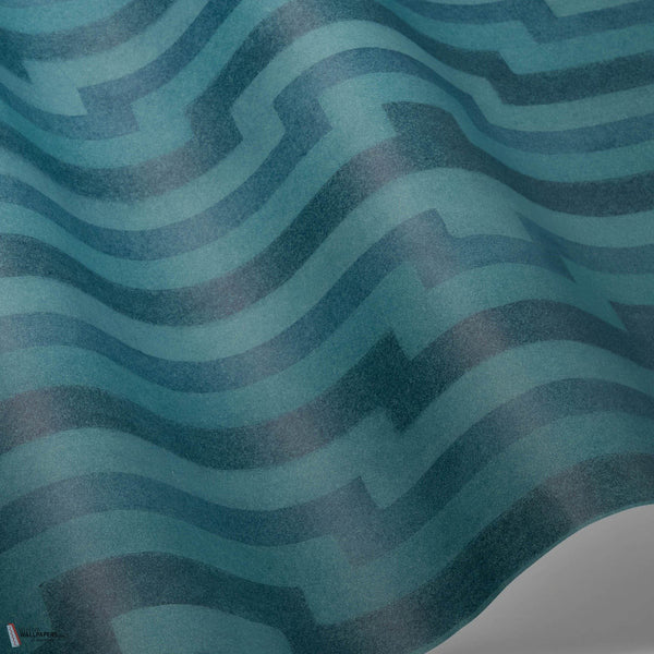 Diamond Maze Tapete in Petrol von Cole & Son