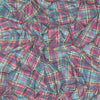 Draped Tartan behang in Cyan & Magenta van Cole & Son