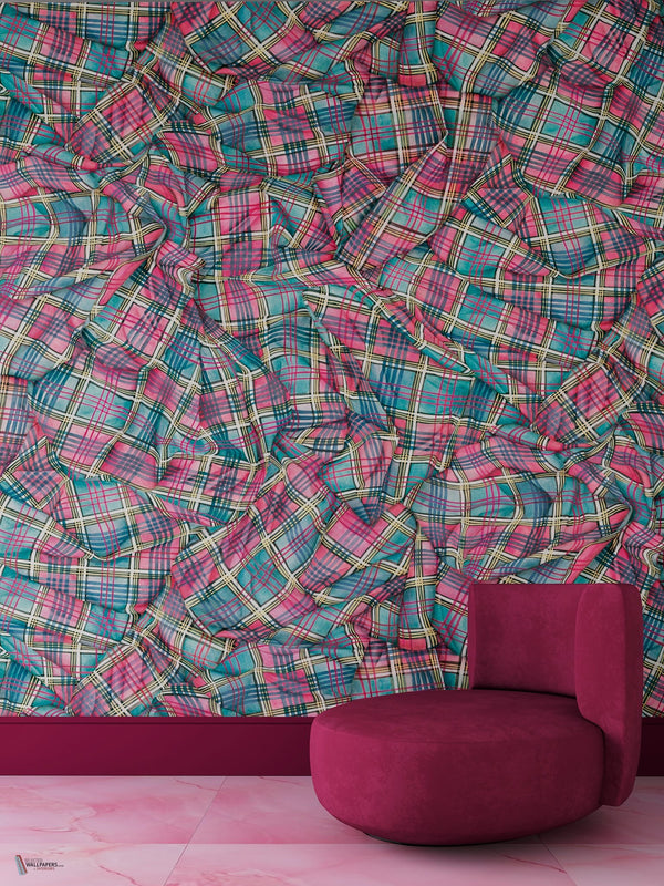 Draped Tartan behang Cole & Son — interieur