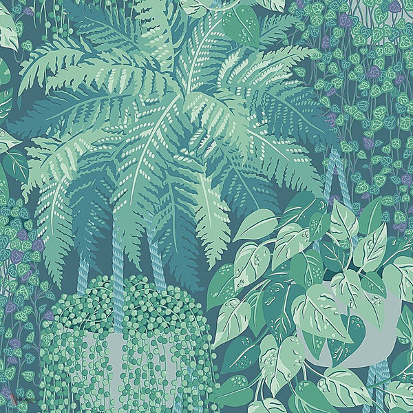 Fern behang in Dark Viridian & Teal van Cole & Son