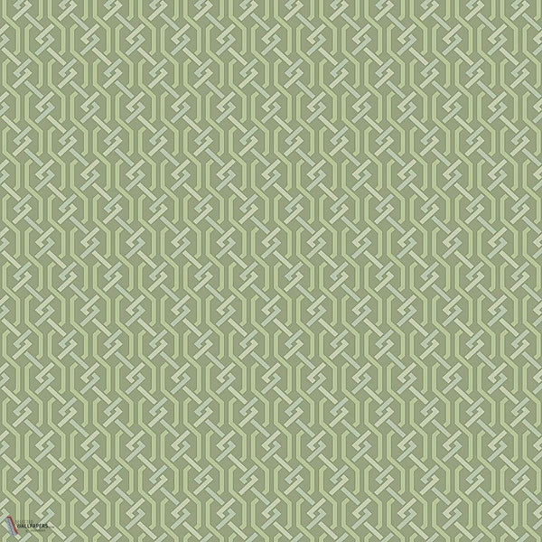 Fretwork behang in Leaf Green & Sage van Cole & Son