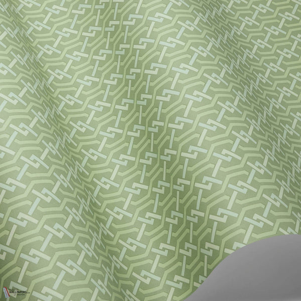 Fretwork behang in Leaf Green & Sage van Cole & Son