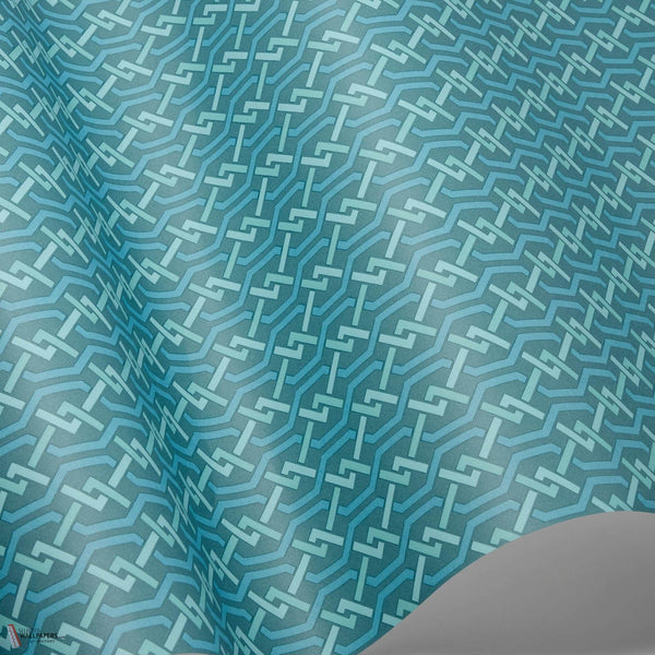 Fretwork Tapete in Teal & Viridian von Cole & Son